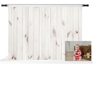 7x5 feet White Wood Panel Wall Decor